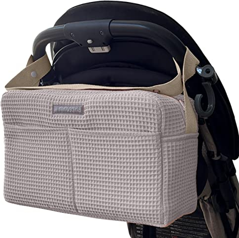 Matratze Kinderwagen Mimuselina – Kinderwagen Matratze aus 100 % OEKO-TEX-zertifizierter Baumwolle – Atmungsaktiv und Waschbar – Für Sommer und Winter – Handgefertigt in Spanien