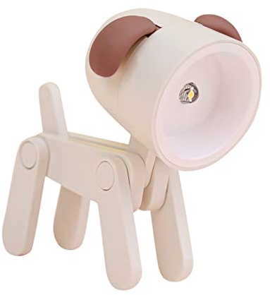 USMEI Mini Nachtlicht, Cute led hund nachtlicht, kreative Cartoon Haustier Hund und Hirsch Faltbare Kleine Tischlampe mit Handyhalter, Kawaii Raumdekor Tier Kleinkind nachttischlampe