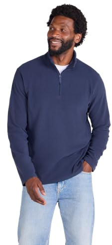Mountain Warehouse Camber II Mens Half-Zip Fleece - Lightweight & Quick Dry, Breathable Antipill Microfleece - For Spring Summer, Outdoors, Travelling & Hiking Navy XS