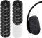 60 pieces of earphone case, ear pad protective cover, retractable health earphone cover, suitable for earphones with a diameter of 10-12cm, independently packaged, non-woven earmuffs (black, white)