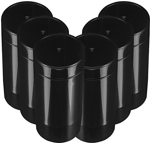6 Stück Nachfüllbare Runde Deodorantflaschen Schwarz 30G Tragbare Mini-Flaschen Für Lippenbalsam Und Diy Kosmetik Unten Drehbar Für Einfache Anwendung