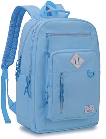 VX VONXURY Schulrucksack Wasserdicht 15 Zoll Jungen Mädchen Rucksack Schultasche Lässiger Tagesrucksack mit Doppelfächern