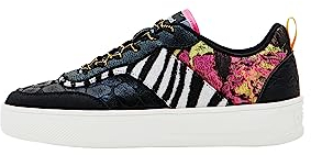 Desigual Damen Black Shoes Fancy Patch, 39 EU