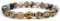 Charm Armband, Armband Männer Grau Achat Legierung Goldener Buddha Perlenarmbänder Geschenke für Männer 19cmx8mm