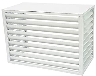Klimaanlage abdeckung， fence air conditione cover， abdeckung klimaanlage außengerät， außenklimaanlage abdeckung， air conditioning wind deflector, Geeignet für externe Klimageräte ( Color : White flat