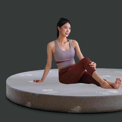 FAANAS Runde Schaumstoffmatratze, Dicke Futonmatratze Bodenmatratze Abnehmbare Futon-Schlafunterlage Atmungsaktive Bettmatratze(180CM, 8CM)