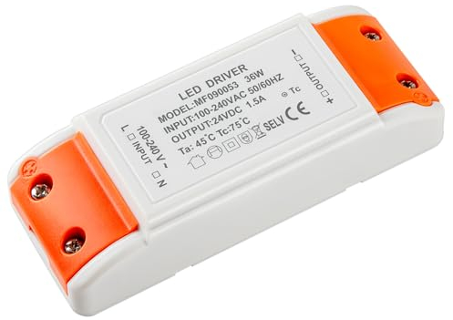Karyoosi LED Trafo 24V 36W 1.5A, 230V Auf 24V Transformator, Treiber Netzteil für G4 MR16 MR11 Strips, Ersetzt für Halogenlampen