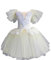 EFLALYHG Professionelles Ballett-Tutu, langes Tüllkleid für Mädchen, weißes Schwan-Ballettkleid, Performance-Tanz-Ballerina-Kostüm,Gelb,160