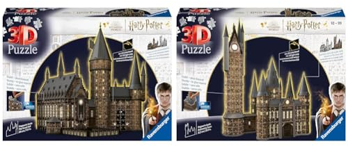 Ravensburger 3D Puzzle 11550 - Harry Potter Hogwarts Schloss & 3D Puzzle 11551 - Harry Potter Hogwarts Schloss