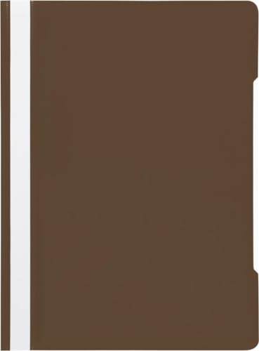 Papiertiger Schnellhefter Marke Brunnen PP für Schule und Büro (Schulqualität, Braun, 10er Pack)