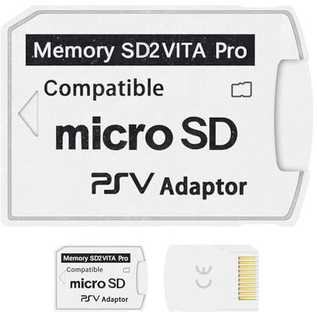 DUEQID SD2Vita 5.0 PSV Micro SD Memory Card Adapter, Micro SD Adapter Compatibile con PSV 1000/2000 3.60 HENkaku Enso System