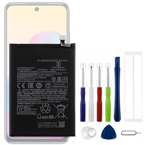 Vvsialeek BN5A Batterie de rechange compatible avec Xiao-mi R-edmi Note 105G/P-OCO M3 Pro, 5G avec kit d'outils
