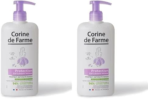 Corine de Farme Intime Protect - Gel de Toilette Hypoallergénique et sans Sulfate à la Fleur de Lys - Testé sous Contrôle Pharmaceutique, Dermatologique et Gynécologique - 250 ml (Lot de 2)