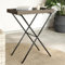 Outdoor-Möbel, Outdoor-Tische, klappbarer Tabletttisch, grau, 65 x 40 x 75 cm, Polyrattan