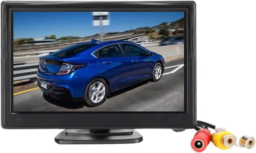 Pardarsey 5 Inch LCD TFT Car Color Rear View Monitor Screen For Parking Rear View Backup Camera with 2 Optional Bracket(Normal Adhesive Stand and Suckers Mount)
