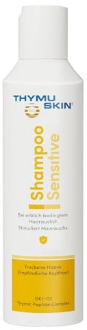THYMUSKIN Sensitive Shampoo: Stimuliert den Haarwuchs, für trockene & empfindliche Haare (1 x 200 ml)