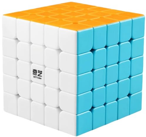 Bukefuno QY 5x5 Speed Zauberwürfel Stickerlos Magic Cube QY 5x5x5 Magischer Puzzle Würfel 62 mm
