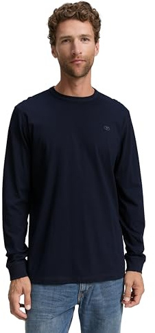 Tom Tailor Herren 1048902 Basic Langarmshirt aus Baumwolle (1er Pack)