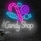 Offenes Candy Shop Neon Schild, Große Eröffnung Candy Shop Led Schild, Custom Neon Schild für Candy Shop Wanddekoration, Candy Bar Wand LED Lichter