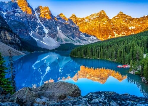 500 Piece Puzzles for Adults - Jigsaw Puzzles - The Mountains Melt into Gold - by Photographer Billi