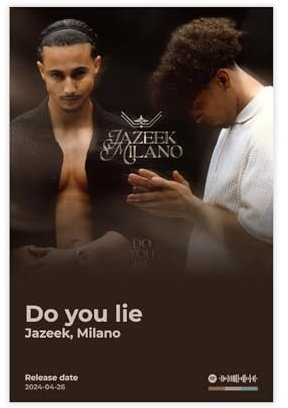 bpoejge Jazeek Milano Kunstposter, junger cooler Rapper, Hip-Hop-Musik, Rap-Album, Do You Lie, Cover, Trackliste, Fans, Geschenk, Leinwand, Poster, Schlafzimmer, Dekoration, Landschaft, Büro