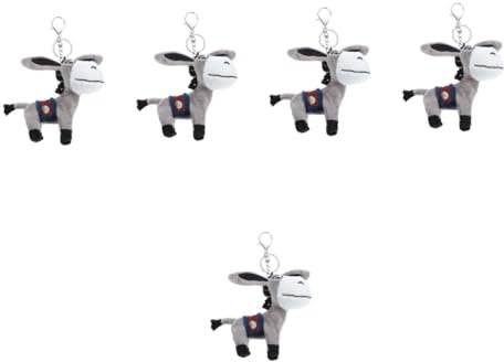 DRESSOOS Lot De 5 Porte-Clés en Forme D'Âne en Peluche