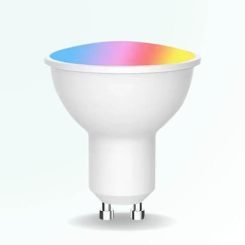 ZenGO Ampoule spot connecté WIFI LED GU10 5W, 350lm, Multicolore, 2700K-6500K, Compatible Alexa, Google Home, SmartLife et Tuya