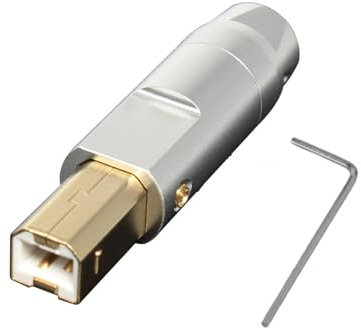 Sbshiouu Aluminiumlegierung Gold Geplantes USB B Typ Steckerschale Für 6-mm Lochanschluss Zum Reparieren Von Druckerdatenkabeln