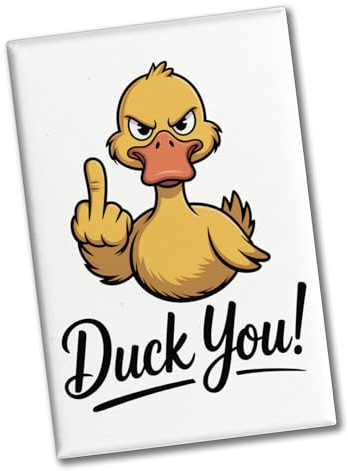 speecheese Souvenir Magnet Mittelfinger Ente Duck You Lustiger | für Humorvolle Bürokollegen