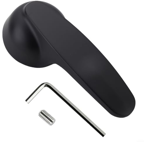 Sandyseptember Chrome Lever Handle Replacement for 13001400 Series Tub and Shower Faucets, Metal Construction with Temperature Control(Is black)