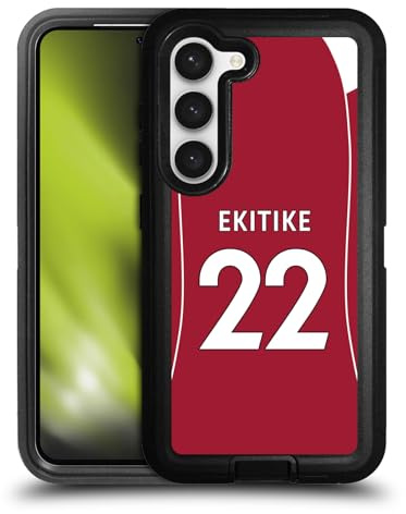 Head Case Designs Liverpool Football Club Hugo Ekitiké 2025/26 Spieler Heimtrikot 1. Gruppe Ultragepanzertes Stoßfestes Gehäuse [Militärischer Grad] kompatibel mit Samsung Galaxy S23 5G
