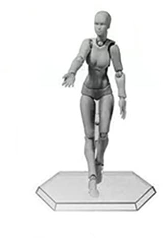 XUMIUZIY Actionfigur, Körperkunst, Zeichnung, Schaufensterpuppe mit Ständer Zum Malen, Fotografieren, Geschenke, PVC-Material (Gray #14)