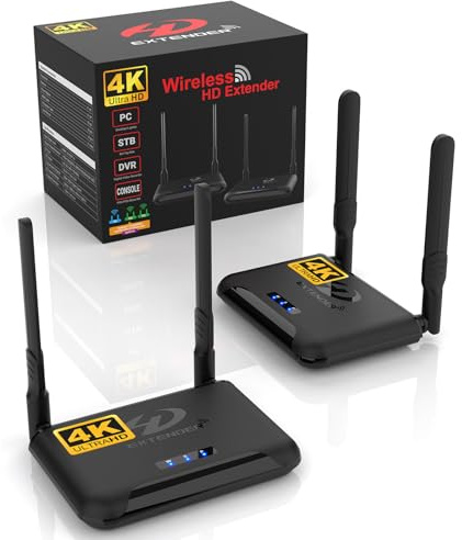 Wireless HDMI Transmitter and Receiver 4K 30Hz, BEQOOL 820Ft/250m Wireless HDMI Extender Kit,IR-Unterstützung,Streaming Media Video Audio von Laptop,PC, Cable Box zu Monitor, Beamer, HDTV