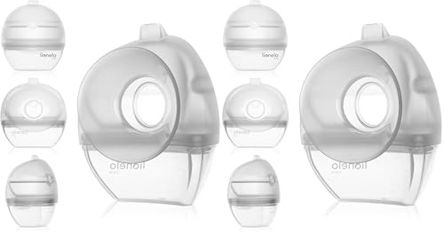 Lionelo MILKY 2IN1 Muttermilchauffänger und Silikon-Milchpumpe Manueller Milchsammler BPA-frei Unterdruck 60 ML Einfache Reinigung Diskret Bequem (Packung mit 2)