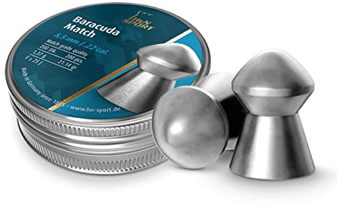 200 Stück H N Rundkopf-Diabolo Baracuda Match extra schwer Kal. 5,52 mm, 1,37 g