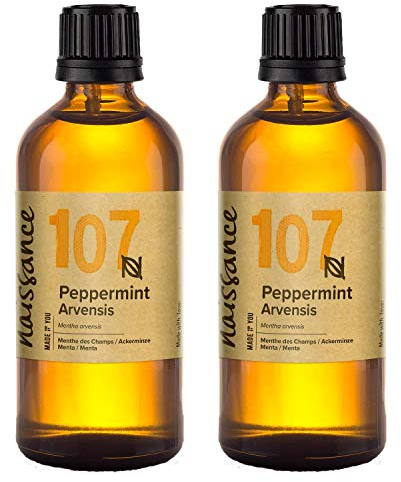 Naissance Minzöl (Nr. 107) - 200ml (2x100ml) - Mentha Arvensis - 100% Reines Ackerminze Ätherisches Öl - Minzöl für Naturkosmetik, Aromatherapie, Duftlampe - Duftöl für Aroma Diffuser