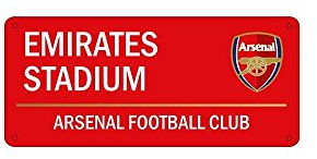 Arsenal Official Merchandise Football Club Sports Accessories, Gifts & Stationary Items. (Street Sign Board - Colour)