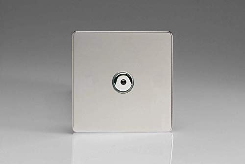 Varilight Polished Chrome Flat Dimension Screwless V-Pro IR 3 Gang 3 x 100W LED Multi-Way Remote/Touch Control Dimmer Master Unit