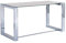 Office, Mesa de Estudio, Oficina, Office, Acabado en Cristal y Cromo, Medidas 140 cm (Largo) x 70 cm (Ancho) x 75 cm (Alto)
