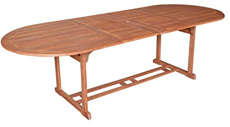 Gartenmoebel Ausziehtisch LAGO 180/260x100cm, Eukalyptus geölt, FSC®-Zertifiziert Tisch ausziehbar