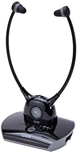 HEL DOLFIN L Casque TV sans Fil avec Assistant auditif spécial sénior - Noir