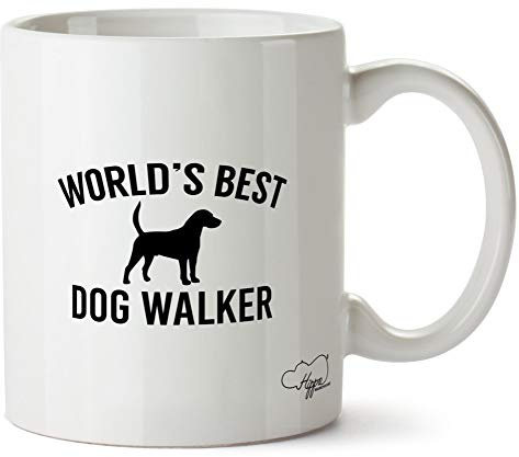 Hippowarehouse World's Best Dog Walker Printed Mug Cup Ceramic 10oz