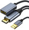 FOINNEX Adaptateur HDMI vers DisplayPort, 4K 60Hz, Convertisseur HDMI vers DP Femelle avec Audio, Actif, USB pour Laptop, Xbox One, 360, NS, Mac Mini, PC à Moniteur, Unidirectionnel