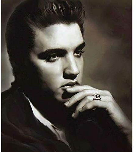 JWJQTLD Leinwanddruck,Mordern Klassische Musik Elvis Presley Sänger König Des Rock'N'Roll Plakat Und Druck Wandkunst Bild Wohnzimmer Wohnkultur Geeignet Für Alle Wanddekorationen, 50X70Cm Ohne Rahmen