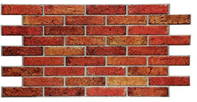 Wandpaneel aus ABS Red Wall Kunstziegel rot 3D-Effekt 97 x 50 x 0,4 mm