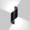 Lightess 12W Wandleuchte Innen Aussen Schwarz Wandlampe LED Modern Up Down Licht IP66 Wasserdicht Designlampe aus Aluminium Beleuchtung für Treppenhuaus Wohnzimmer Schlafzimmer Flur, Kaltweiss