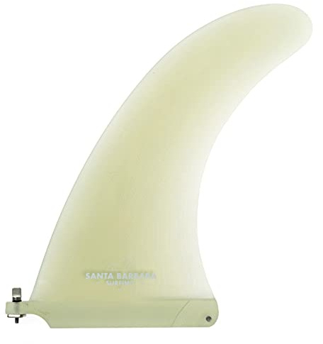 Santa Barbara Surfing SBS 10 Premium Fiberglass Surf & SUP Fin - Free No Tool Fin Screw - 10 inch Center Fin for Longboard, Surfboard & Paddleboard