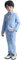 LOLANTA 3-teiliges Jungen Plaid Anzug Set, Eleganter Blazer für Hochzeits-Abschlussball, Formelle Kleidung Jacken-Hose-Fliege Set(Blau,7-8 Jahre,Etikettengröße 130)