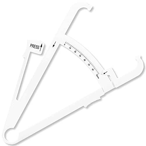 OcioDual Pince Mesure de Graisse Corporelle Blanc Mesure du Taux Appareil Calibre Épaisseur Adipomètre Jauge Pied à Coulisse