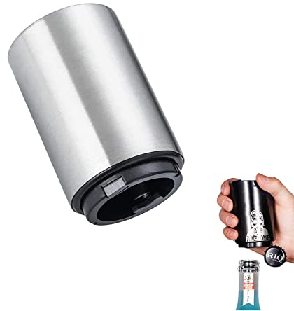 YUDANSI Apribottiglie da birra, regalo per uomo donne amanti della birra, magnetico automatico apri di bottiglia per birra e soda in acciaio inossidabile,accessori da cucina compleanno per papà madre